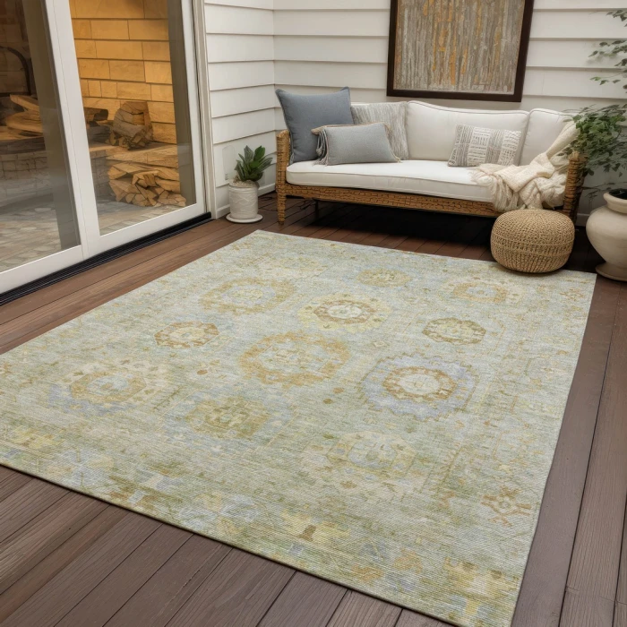 Addison Rugs Chantille Green ACN2227 9ft. x 12ft. Rect. Rug