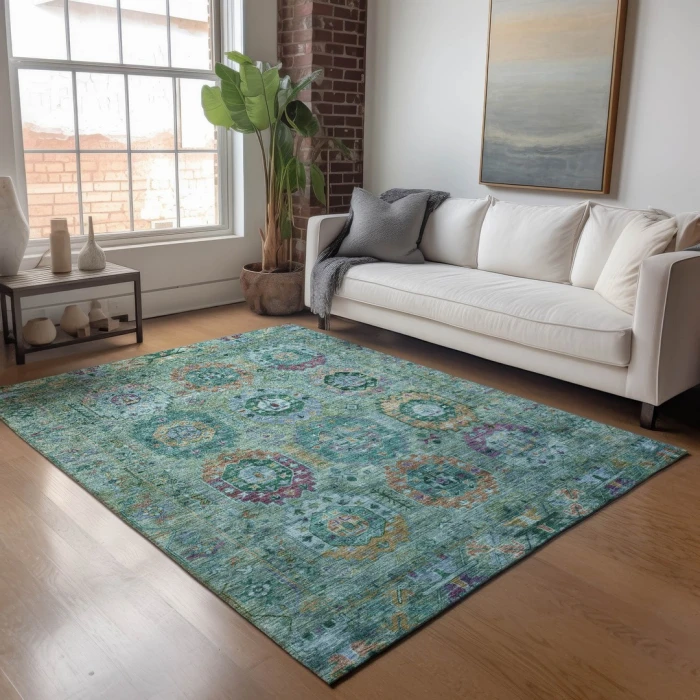 Addison Rugs Chantille Teal ACN2228 5ft. x 7ft.6in. Rect. Rug