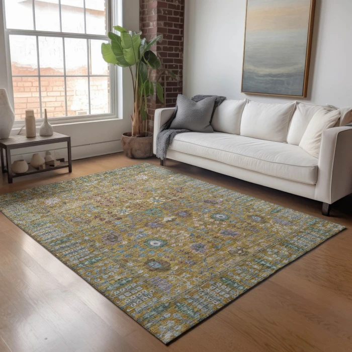 Addison Rugs Chantille Gold ACN2231 8ft. x 10ft. Rect. Rug