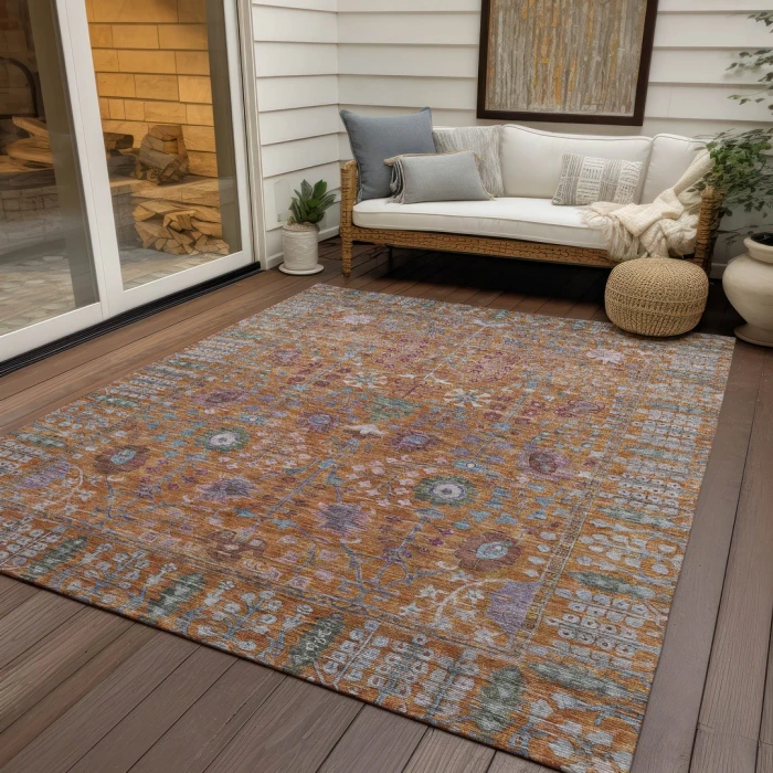 Addison Rugs Chantille Orange ACN2231 9ft. x 12ft. Rect. Rug