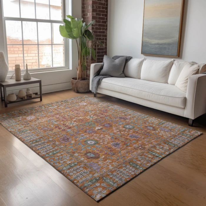Addison Rugs Chantille Orange ACN2231 9ft. x 12ft. Rect. Rug