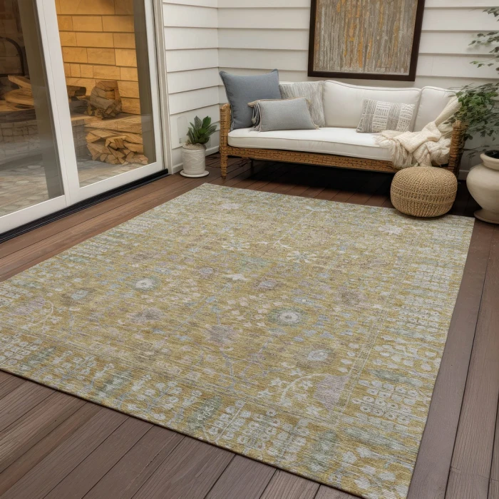 Addison Rugs Chantille Gold ACN2231 9ft. x 12ft. Rect. Rug