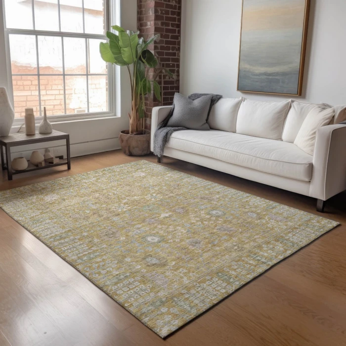 Addison Rugs Chantille Gold ACN2231 9ft. x 12ft. Rect. Rug