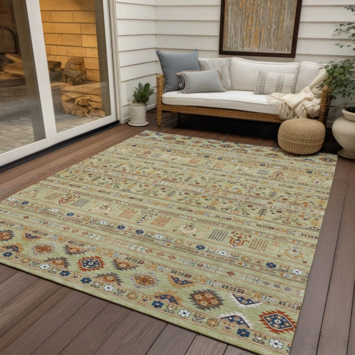 Addison Rugs Chantille Green ACN2244 9ft. x 12ft. Rect. Rug