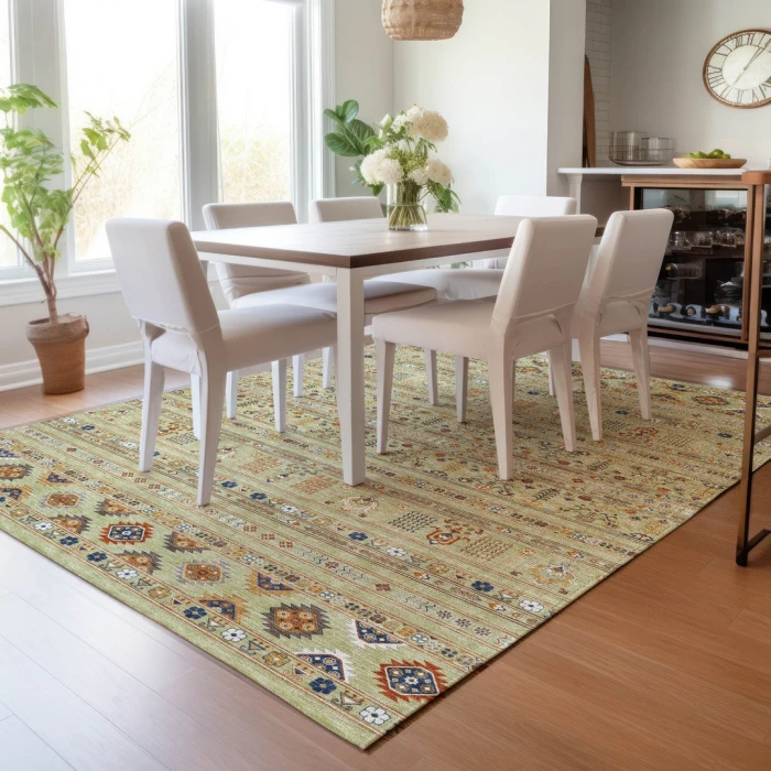 Addison Rugs Chantille Green ACN2244 9ft. x 12ft. Rect. Rug