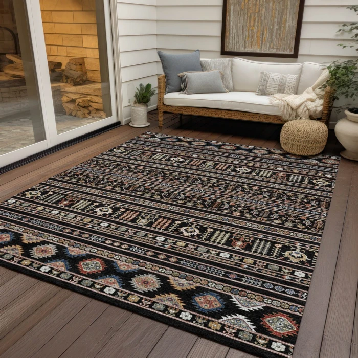 Addison Rugs Chantille Black ACN2244 5ft. x 7ft.6in. Rect. Rug