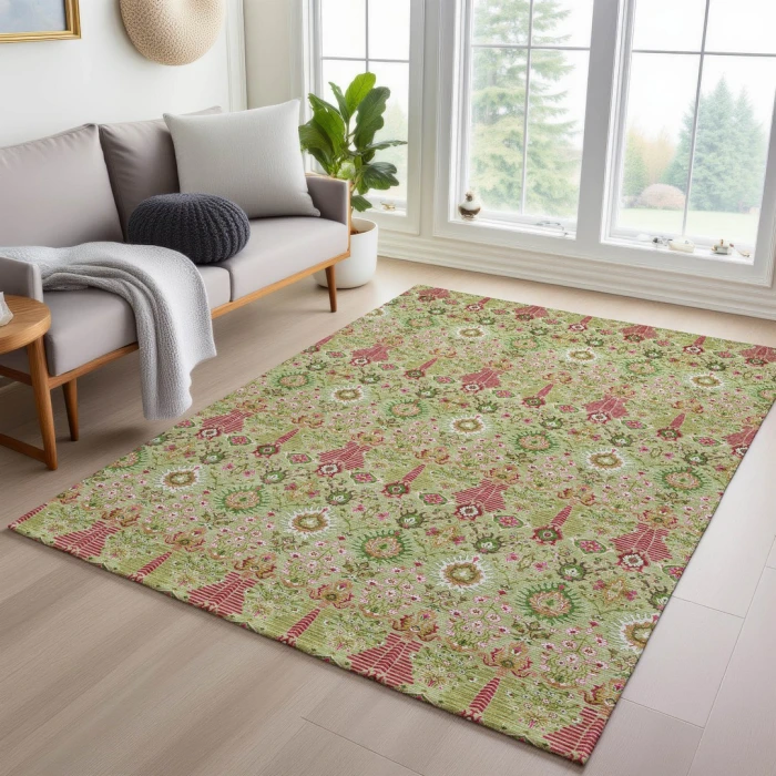 Addison Rugs Chantille Green ACN2251 9ft. x 12ft. Rect. Rug
