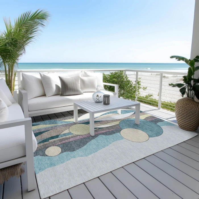 Addison Rugs Chantille Teal ACN2252 5ft. x 7ft.6in. Rect. Rug
