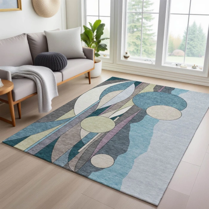 Addison Rugs Chantille Teal ACN2252 5ft. x 7ft.6in. Rect. Rug