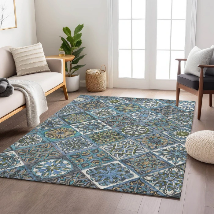 Addison Rugs Chantille Blue ACN2256 5ft. x 7ft.6in. Rect. Rug