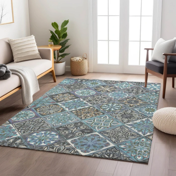 Addison Rugs Chantille Teal ACN2256 9ft. x 12ft. Rect. Rug