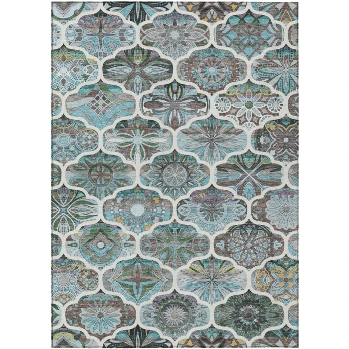 Addison Rugs Chantille Teal ACN2257 5ft. x 7ft.6in. Rect. Rug