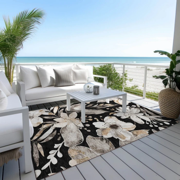 Addison Rugs Chantille Black ACN2260 9ft. x 12ft. Rect. Rug