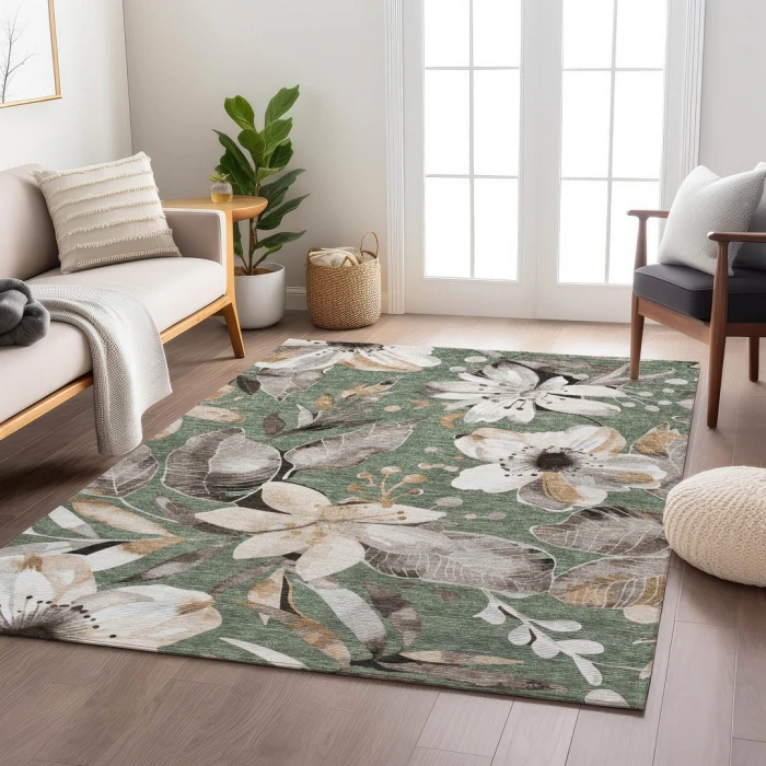 Addison Rugs Chantille Green ACN2260 9ft. x 12ft. Rect. Rug
