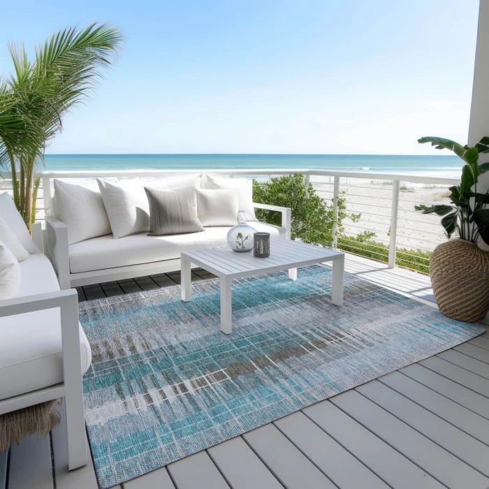 Addison Rugs Chantille Teal ACN2261 8ft. x 10ft. Rect. Rug
