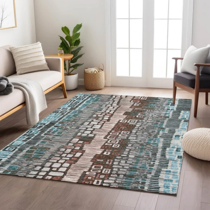 Addison Rugs Chantille Teal ACN2268 9ft. x 12ft. Rect. Rug