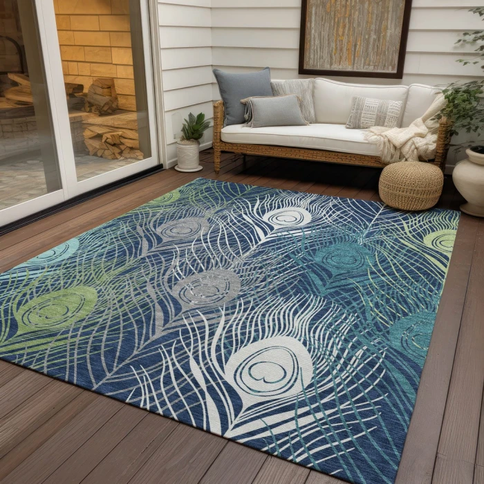 Addison Rugs Chantille Blue ACN2273 9ft. x 12ft. Rect. Rug