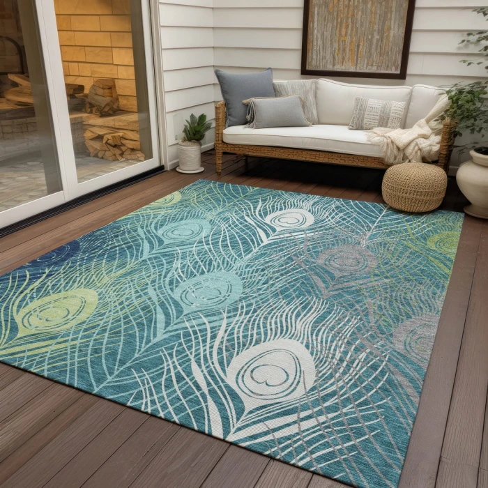 Addison Rugs Chantille Teal ACN2273 5ft. x 7ft.6in. Rect. Rug