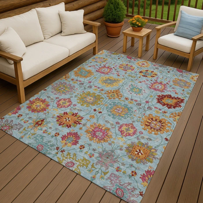 Addison Rugs Chantille Blue ACN2288 5ft. x 7ft.6in. Rect. Rug