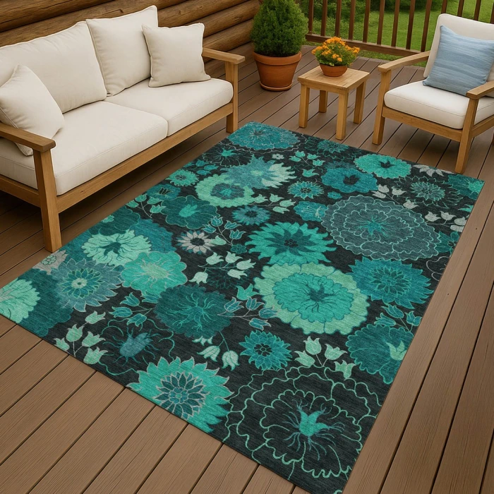 Addison Rugs Chantille Teal ACN2295 8ft. x 10ft. Rect. Rug