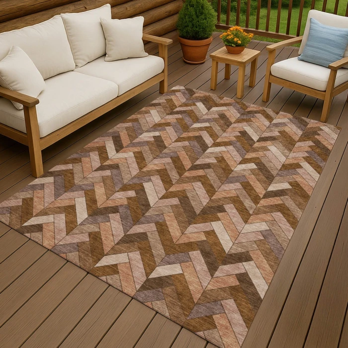 Addison Rugs Chantille Orange ACN2296 8ft. x 10ft. Rect. Rug