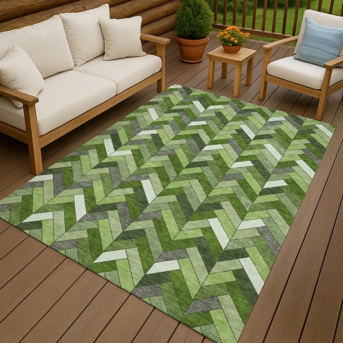 Addison Rugs Chantille Green ACN2296 9ft. x 12ft. Rect. Rug