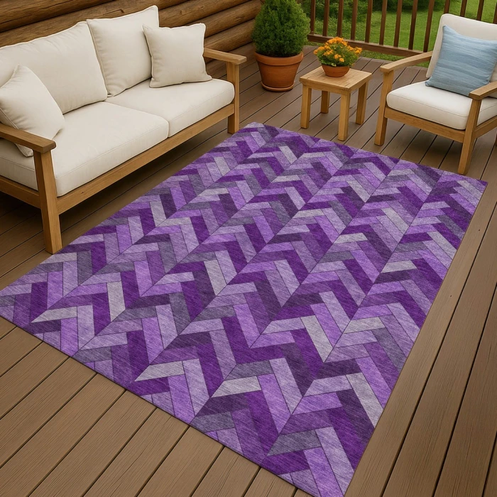 Addison Rugs Chantille Purple ACN2296 9ft. x 12ft. Rect. Rug