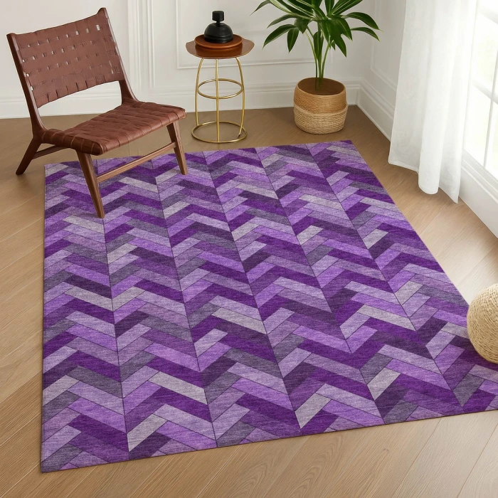Addison Rugs Chantille Purple ACN2296 9ft. x 12ft. Rect. Rug