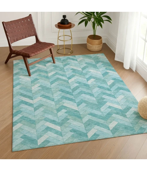 Addison Rugs Chantille Teal ACN2297 5ft. x 7ft.6in. Rect. Rug