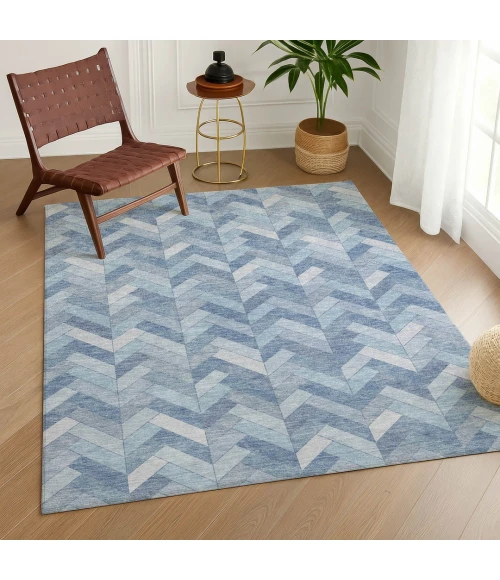Addison Rugs Chantille Blue ACN2297 8ft. x 10ft. Rect. Rug