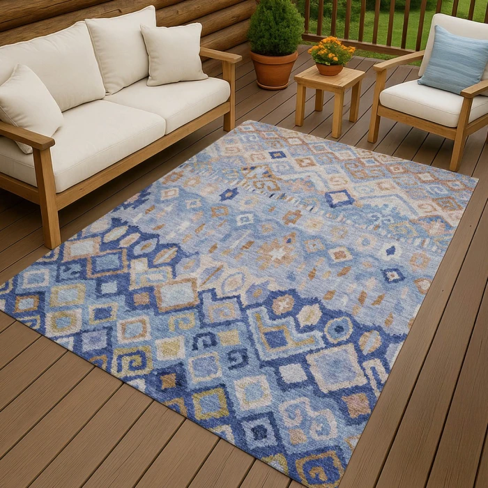 Addison Rugs Chantille Blue ACN2303 5ft. x 7ft.6in. Rect. Rug