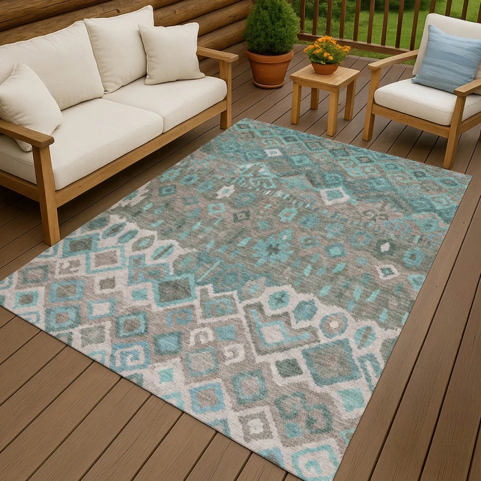 Addison Rugs Chantille Teal ACN2304 9ft. x 12ft. Rect. Rug