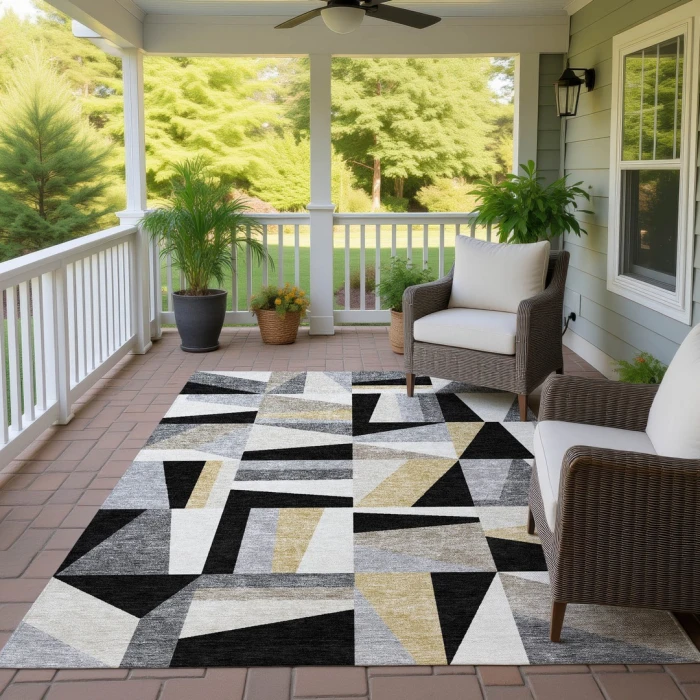 Addison Rugs Chantille Black ACN2327 9ft. x 12ft. Rect. Rug