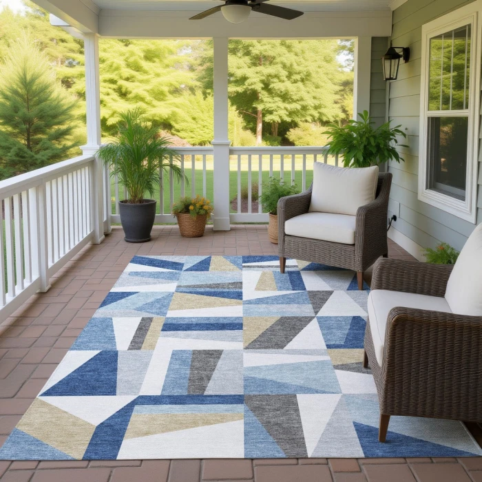 Addison Rugs Chantille Blue ACN2327 9ft. x 12ft. Rect. Rug