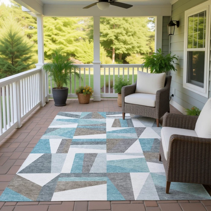 Addison Rugs Chantille Teal ACN2327 9ft. x 12ft. Rect. Rug