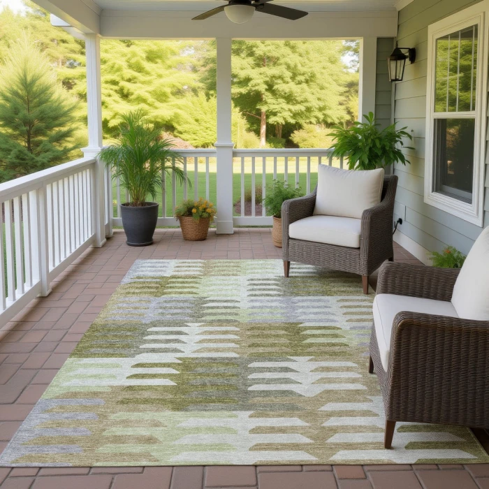Addison Rugs Chantille Green ACN2328 9ft. x 12ft. Rect. Rug