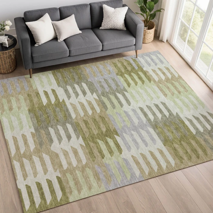 Addison Rugs Chantille Green ACN2328 9ft. x 12ft. Rect. Rug
