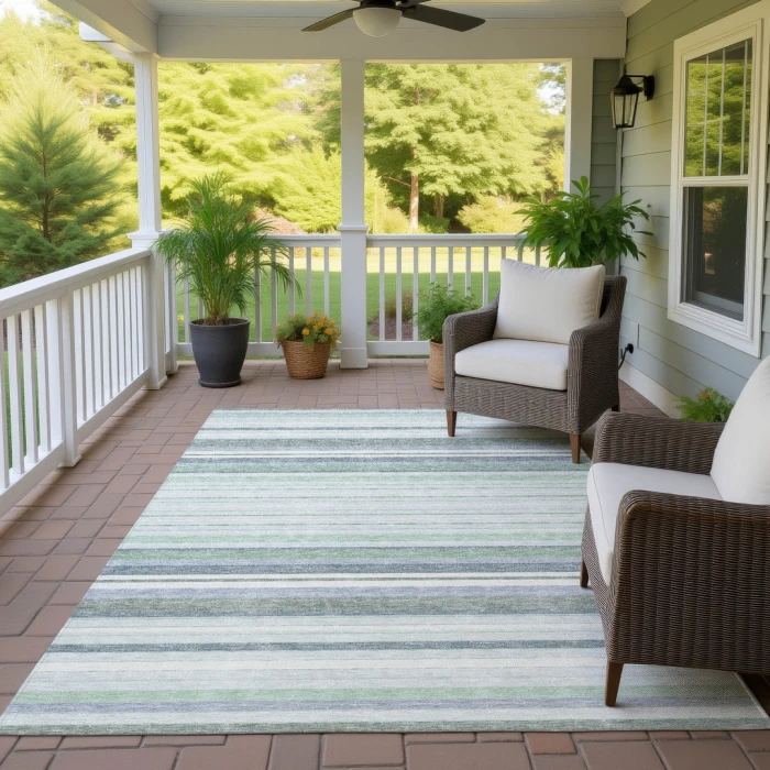 Addison Rugs Chantille Green ACN2330 9ft. x 12ft. Rect. Rug