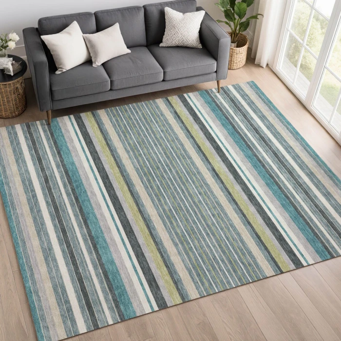 Addison Rugs Chantille Teal ACN2330 8ft. x 10ft. Rect. Rug