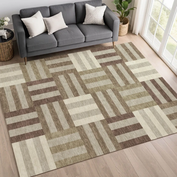 Addison Rugs Chantille Brown ACN2332 9ft. x 12ft. Rect. Rug