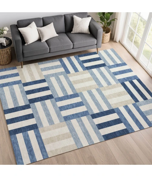 Addison Rugs Chantille Blue ACN2332 5ft. x 7ft.6in. Rect. Rug