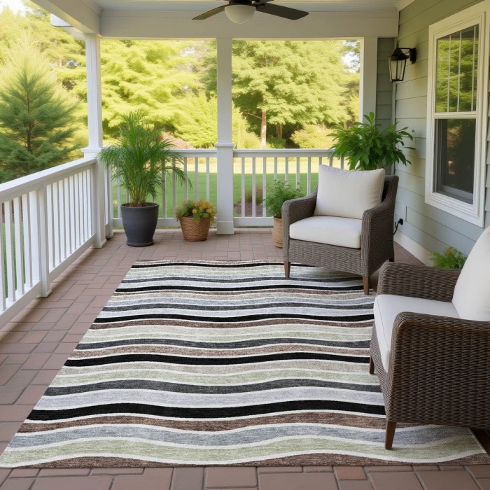 Addison Rugs Chantille Black ACN2333 9ft. x 12ft. Rect. Rug