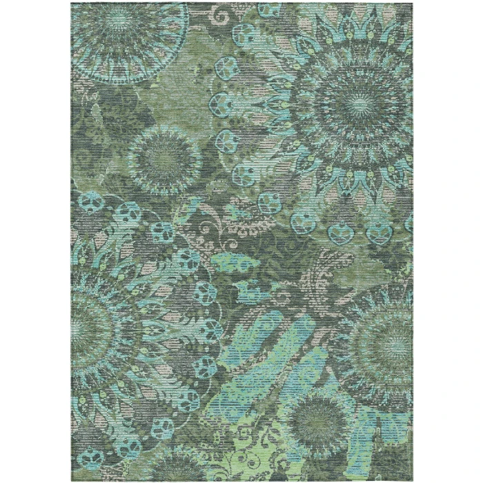 Addison Rugs Chantille Green ACN2335 9ft. x 12ft. Rect. Rug