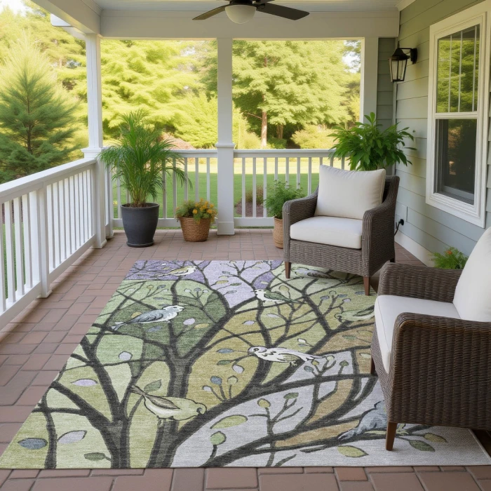 Addison Rugs Chantille Green ACN2336 9ft. x 12ft. Rect. Rug
