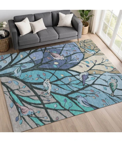 Addison Rugs Chantille Blue ACN2336 5ft. x 7ft.6in. Rect. Rug
