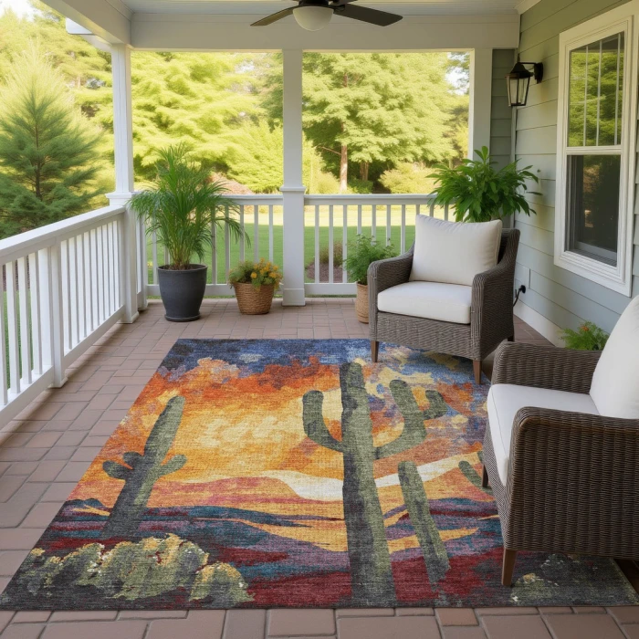 Addison Rugs Chantille Orange ACN2337 5ft. x 7ft.6in. Rect. Rug