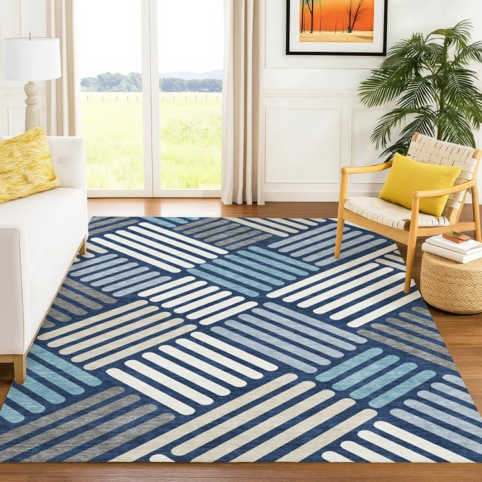 Addison Rugs Chantille Blue ACN2339 9ft. x 12ft. Rect. Rug
