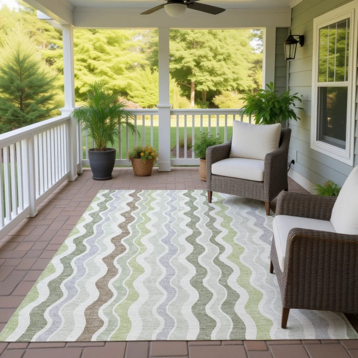 Addison Rugs Chantille Green ACN2342 8ft. x 10ft. Rect. Rug