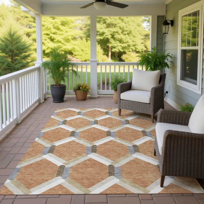 Addison Rugs Chantille Orange ACN2343 8ft. x 10ft. Rect. Rug