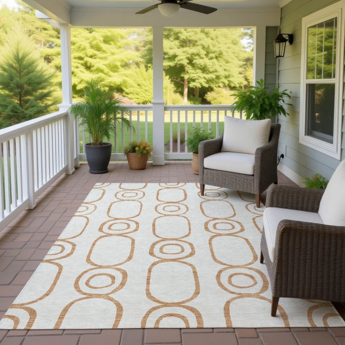 Addison Rugs Chantille Orange ACN2344 9ft. x 12ft. Rect. Rug